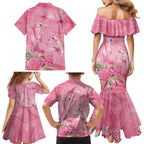 Australia Breast Cancer Awareness Family Matching Mermaid Dress and Hawaiian Shirt Think Pink Cockatoos Ribbon - Aussie Hoodie