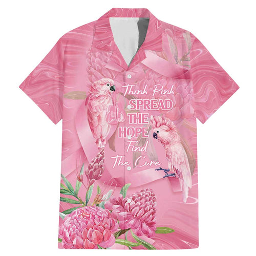 Australia Breast Cancer Awareness Family Matching Mermaid Dress and Hawaiian Shirt Think Pink Cockatoos Ribbon - Aussie Hoodie
