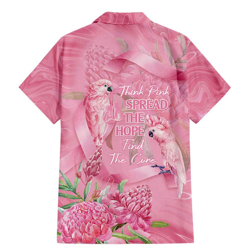 Australia Breast Cancer Awareness Family Matching Mermaid Dress and Hawaiian Shirt Think Pink Cockatoos Ribbon - Aussie Hoodie