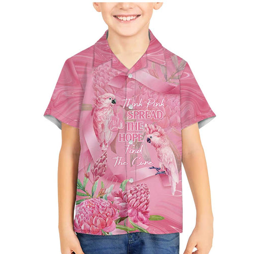 Australia Breast Cancer Awareness Family Matching Mermaid Dress and Hawaiian Shirt Think Pink Cockatoos Ribbon - Aussie Hoodie