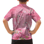 Australia Breast Cancer Awareness Family Matching Off The Shoulder Long Sleeve Dress and Hawaiian Shirt Think Pink Cockatoos Ribbon - Aussie Hoodie