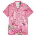 Australia Breast Cancer Awareness Family Matching Off The Shoulder Long Sleeve Dress and Hawaiian Shirt Think Pink Cockatoos Ribbon - Aussie Hoodie