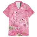 Australia Breast Cancer Awareness Family Matching Off Shoulder Maxi Dress and Hawaiian Shirt Think Pink Cockatoos Ribbon - Aussie Hoodie