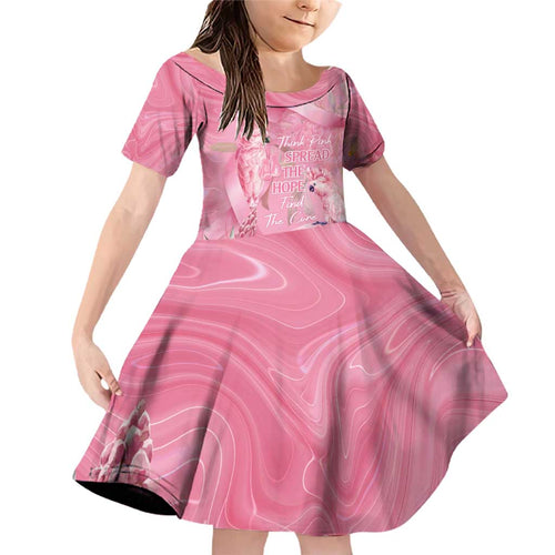 Australia Breast Cancer Awareness Family Matching Off Shoulder Short Dress and Hawaiian Shirt Think Pink Cockatoos Ribbon - Aussie Hoodie