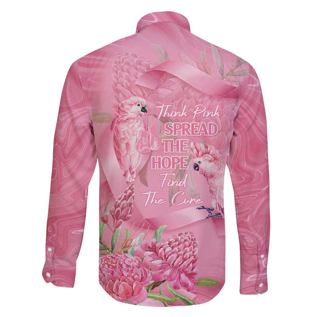 Australia Breast Cancer Awareness Family Matching Off Shoulder Short Dress and Hawaiian Shirt Think Pink Cockatoos Ribbon - Aussie Hoodie