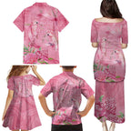 Australia Breast Cancer Awareness Family Matching Puletasi and Hawaiian Shirt Think Pink Cockatoos Ribbon - Aussie Hoodie