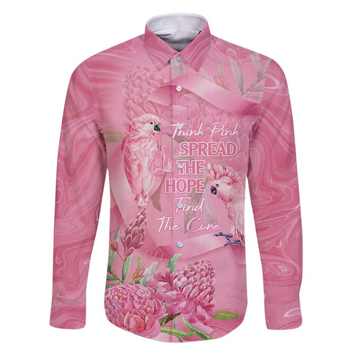Australia Breast Cancer Awareness Family Matching Puletasi and Hawaiian Shirt Think Pink Cockatoos Ribbon - Aussie Hoodie