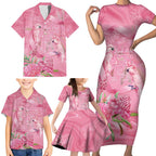 Australia Breast Cancer Awareness Family Matching Short Sleeve Bodycon Dress and Hawaiian Shirt Think Pink Cockatoos Ribbon - Aussie Hoodie