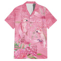 Australia Breast Cancer Awareness Family Matching Short Sleeve Bodycon Dress and Hawaiian Shirt Think Pink Cockatoos Ribbon - Aussie Hoodie