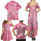 Australia Breast Cancer Awareness Family Matching Summer Maxi Dress and Hawaiian Shirt Think Pink Cockatoos Ribbon - Aussie Hoodie