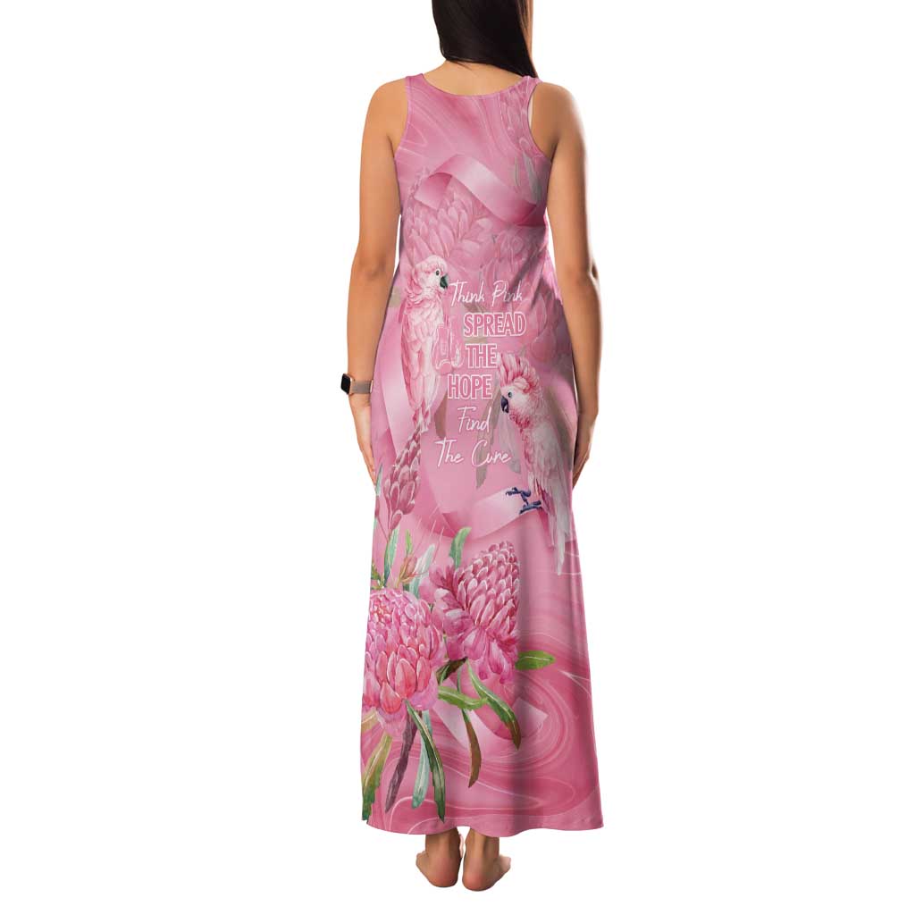 Australia Breast Cancer Awareness Family Matching Tank Maxi Dress and Hawaiian Shirt Think Pink Cockatoos Ribbon - Aussie Hoodie