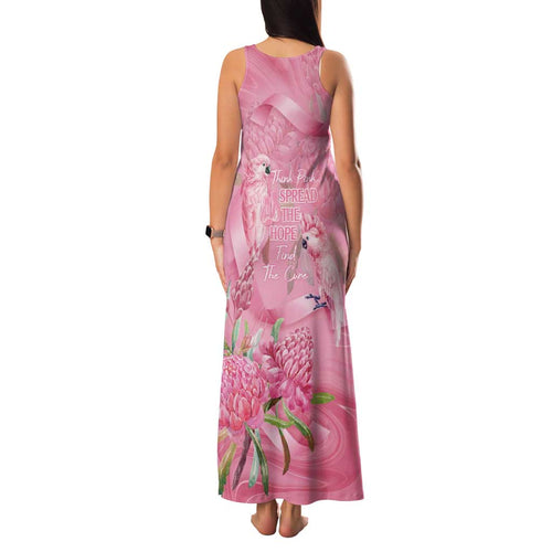 Australia Breast Cancer Awareness Family Matching Tank Maxi Dress and Hawaiian Shirt Think Pink Cockatoos Ribbon - Aussie Hoodie