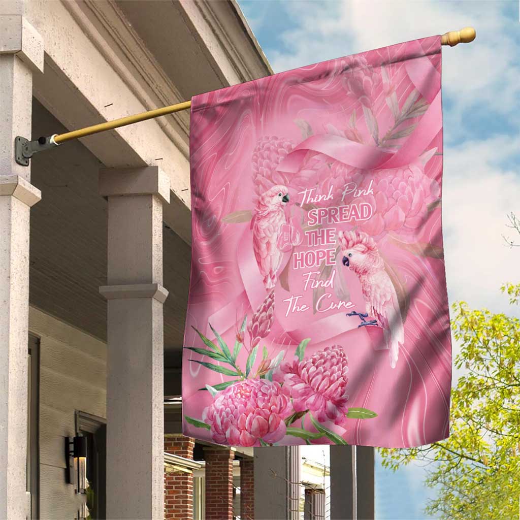 Australia Breast Cancer Awareness Garden Flag Think Pink Cockatoos Ribbon - Aussie Hoodie
