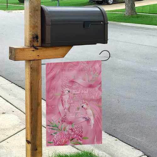 Australia Breast Cancer Awareness Garden Flag Think Pink Cockatoos Ribbon - Aussie Hoodie