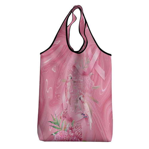Australia Breast Cancer Awareness Grocery Bag Think Pink Cockatoos Ribbon - Aussie Hoodie