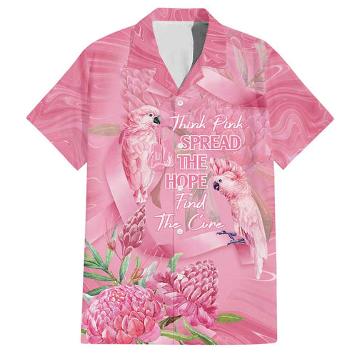 Australia Breast Cancer Awareness Hawaiian Shirt Think Pink Cockatoos Ribbon - Aussie Hoodie