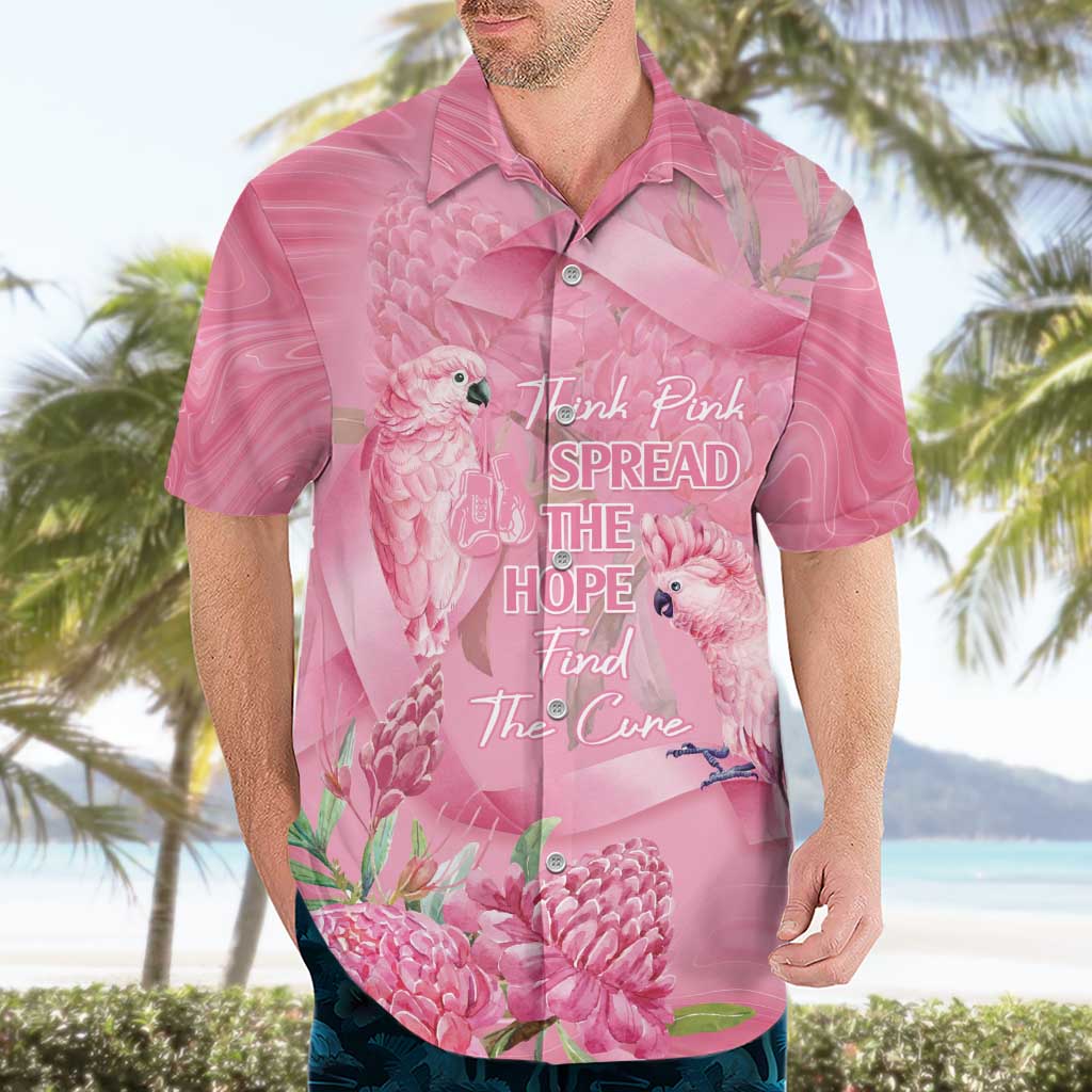 Australia Breast Cancer Awareness Hawaiian Shirt Think Pink Cockatoos Ribbon - Aussie Hoodie