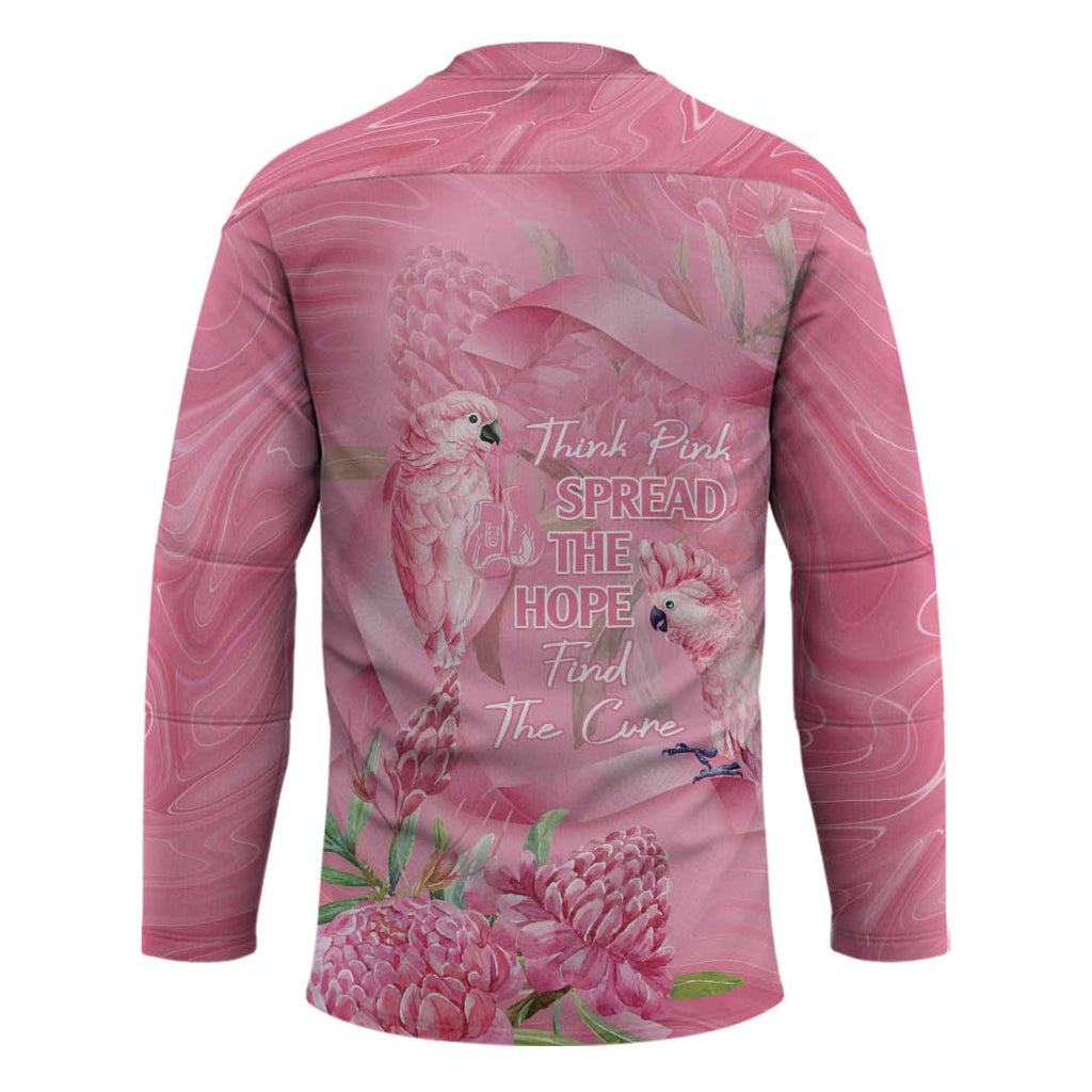 Australia Breast Cancer Awareness Hockey Jersey Think Pink Cockatoos Ribbon - Aussie Hoodie