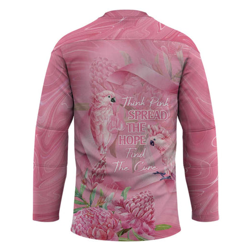 Australia Breast Cancer Awareness Hockey Jersey Think Pink Cockatoos Ribbon - Aussie Hoodie