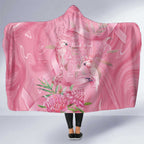 Australia Breast Cancer Awareness Hooded Blanket Think Pink Cockatoos Ribbon - Aussie Hoodie