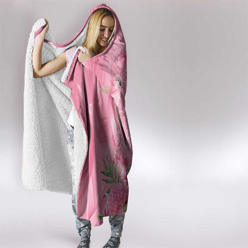 Australia Breast Cancer Awareness Hooded Blanket Think Pink Cockatoos Ribbon - Aussie Hoodie