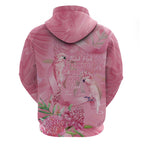 Australia Breast Cancer Awareness Hoodie Think Pink Cockatoos Ribbon - Aussie Hoodie