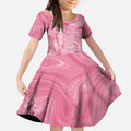 Australia Breast Cancer Awareness Kid Short Sleeve Dress Think Pink Cockatoos Ribbon - Aussie Hoodie