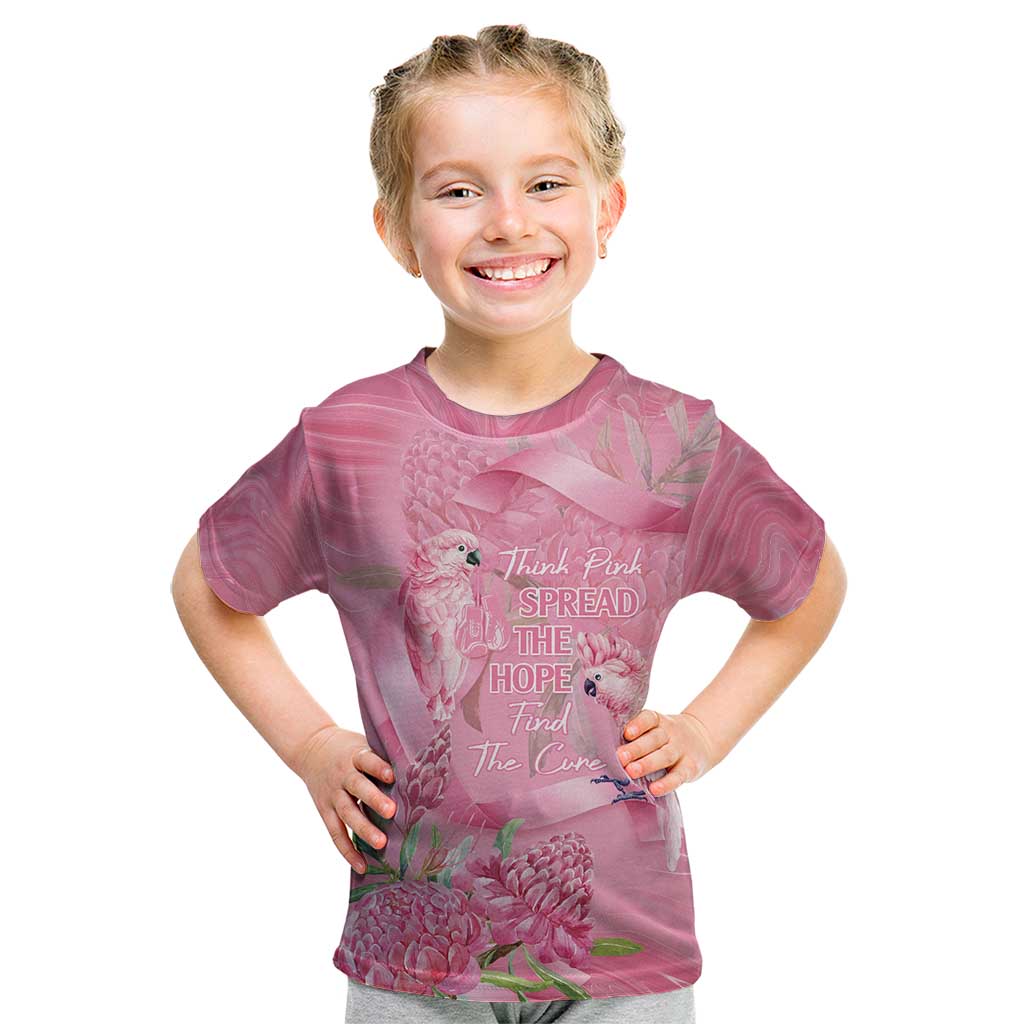 Australia Breast Cancer Awareness Kid T Shirt Think Pink Cockatoos Ribbon - Aussie Hoodie