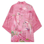 Australia Breast Cancer Awareness Kimono Think Pink Cockatoos Ribbon - Aussie Hoodie