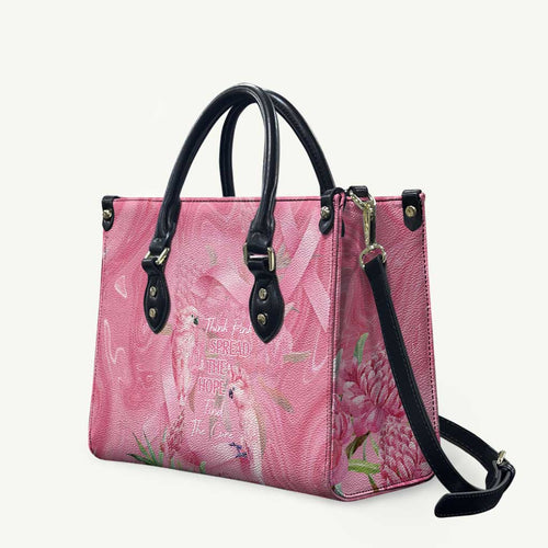 Australia Breast Cancer Awareness Leather Bag Think Pink Cockatoos Ribbon - Aussie Hoodie