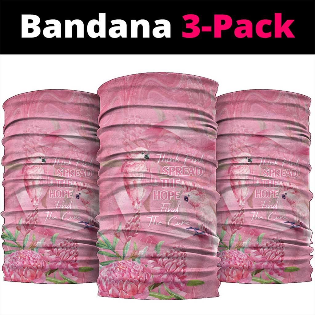 Australia Breast Cancer Awareness Neck Gaiter Think Pink Cockatoos Ribbon - Aussie Hoodie