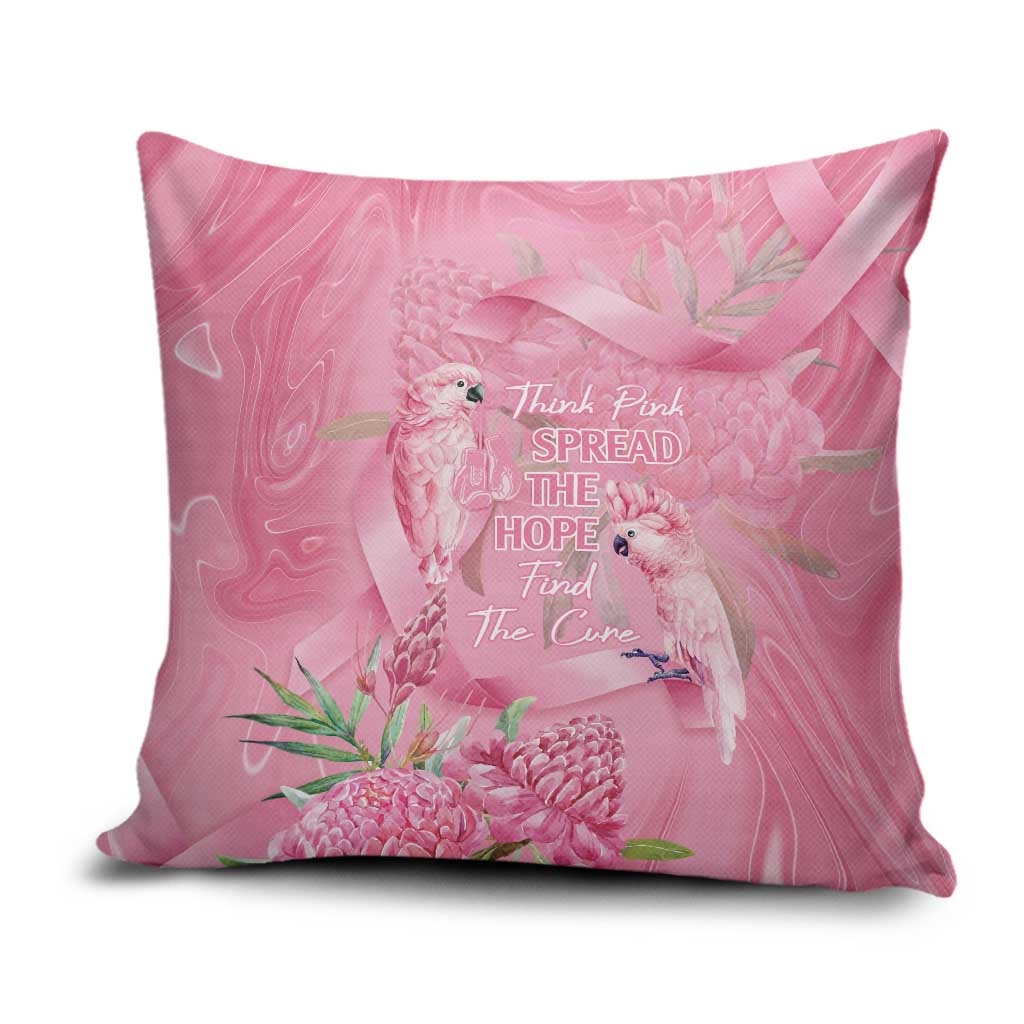 Australia Breast Cancer Awareness Pillow Cover Think Pink Cockatoos Ribbon - Aussie Hoodie