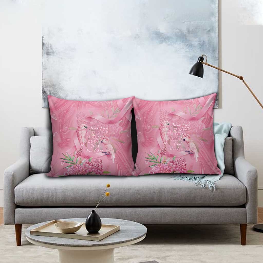 Australia Breast Cancer Awareness Pillow Cover Think Pink Cockatoos Ribbon - Aussie Hoodie