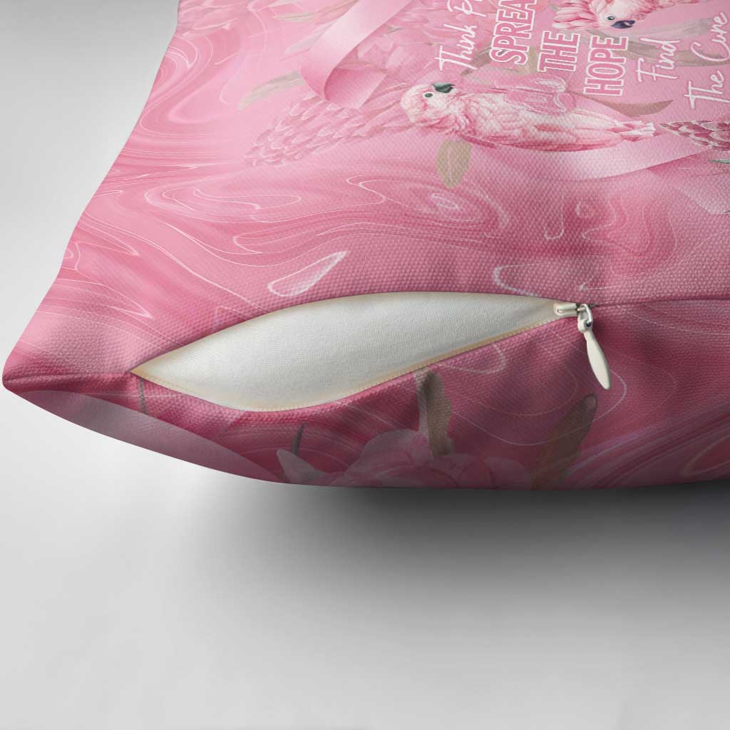 Australia Breast Cancer Awareness Pillow Cover Think Pink Cockatoos Ribbon - Aussie Hoodie