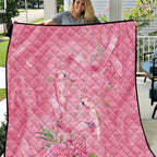 Australia Breast Cancer Awareness Quilt Think Pink Cockatoos Ribbon - Aussie Hoodie