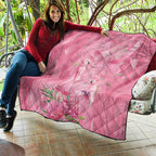 Australia Breast Cancer Awareness Quilt Think Pink Cockatoos Ribbon - Aussie Hoodie