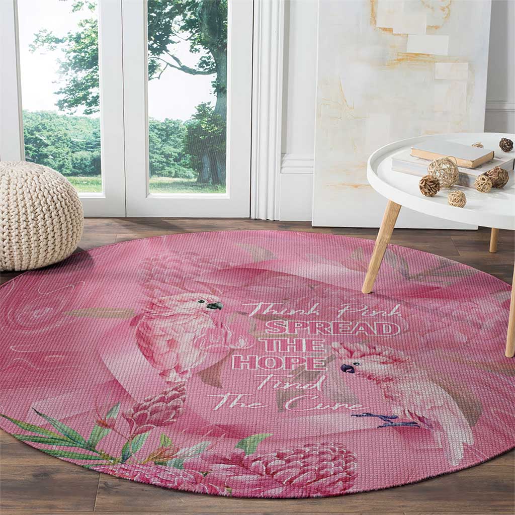 Australia Breast Cancer Awareness Round Carpet Think Pink Cockatoos Ribbon - Aussie Hoodie