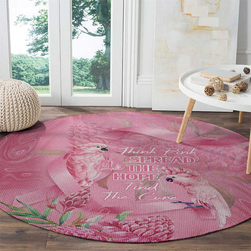 Australia Breast Cancer Awareness Round Carpet Think Pink Cockatoos Ribbon - Aussie Hoodie