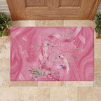 Australia Breast Cancer Awareness Rubber Doormat Think Pink Cockatoos Ribbon - Aussie Hoodie