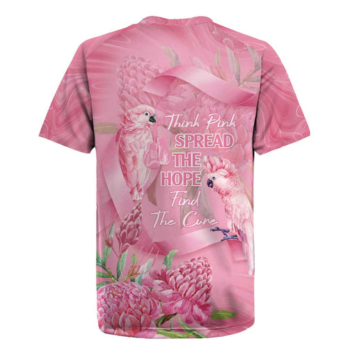 Australia Breast Cancer Awareness Rugby Jersey Think Pink Cockatoos Ribbon - Aussie Hoodie