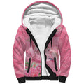Australia Breast Cancer Awareness Sherpa Hoodie Think Pink Cockatoos Ribbon - Aussie Hoodie