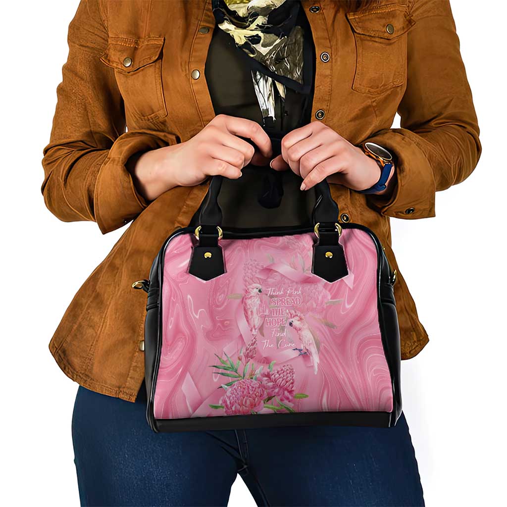 Australia Breast Cancer Awareness Shoulder Handbag Think Pink Cockatoos Ribbon - Aussie Hoodie