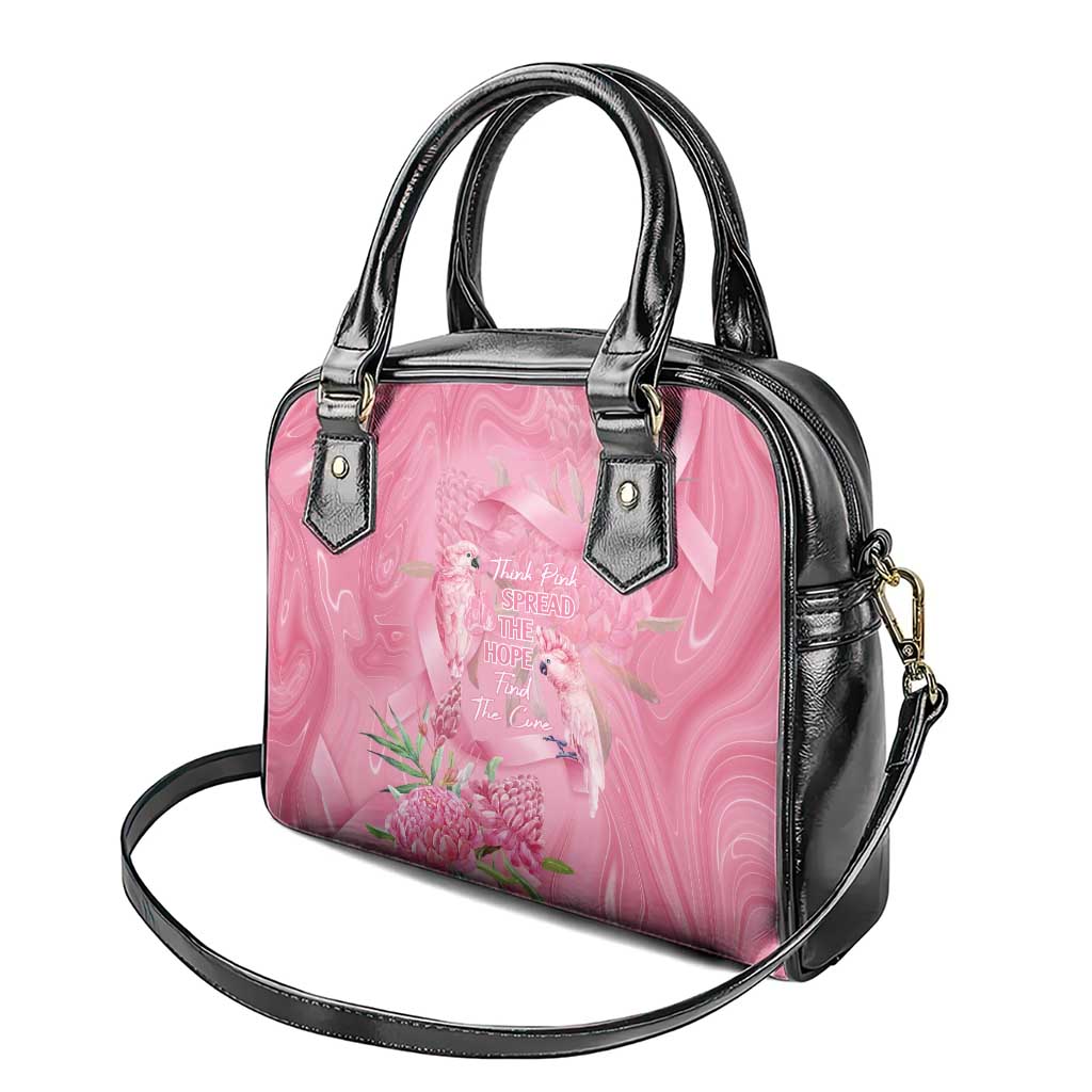 Australia Breast Cancer Awareness Shoulder Handbag Think Pink Cockatoos Ribbon - Aussie Hoodie