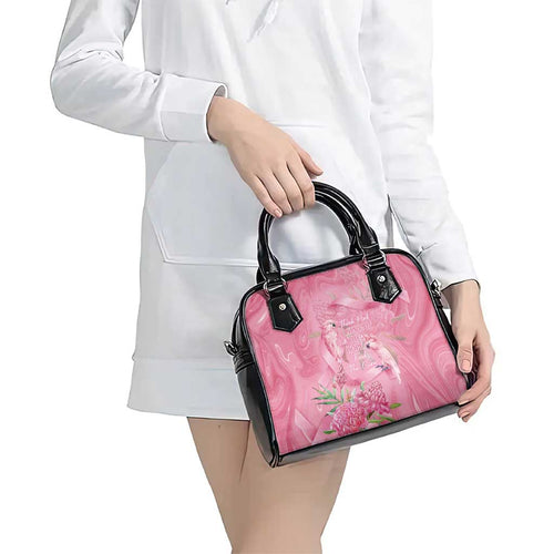 Australia Breast Cancer Awareness Shoulder Handbag Think Pink Cockatoos Ribbon - Aussie Hoodie