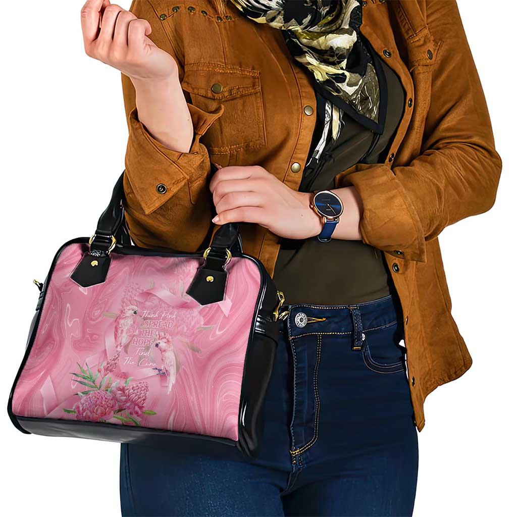 Australia Breast Cancer Awareness Shoulder Handbag Think Pink Cockatoos Ribbon - Aussie Hoodie