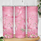 Australia Breast Cancer Awareness Skinny Tumbler Think Pink Cockatoos Ribbon - Aussie Hoodie