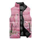Australia Breast Cancer Awareness Sleeveless Puffer Jacket Think Pink Cockatoos Ribbon - Aussie Hoodie