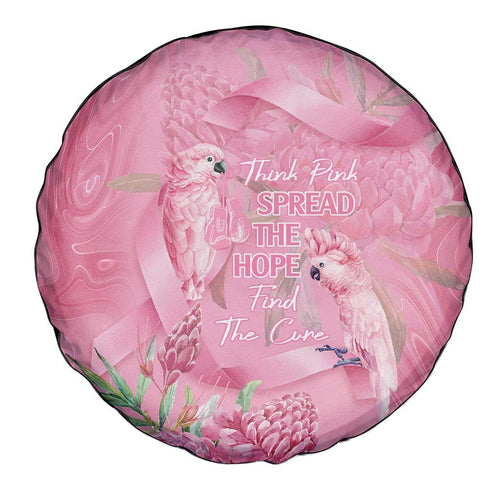 Australia Breast Cancer Awareness Spare Tire Cover Think Pink Cockatoos Ribbon - Aussie Hoodie