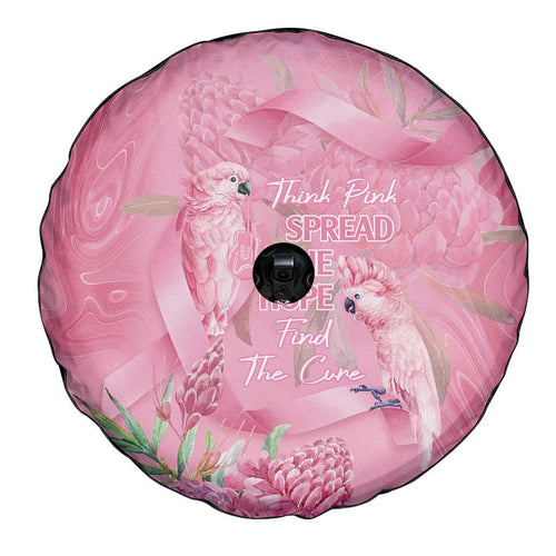 Australia Breast Cancer Awareness Spare Tire Cover Think Pink Cockatoos Ribbon - Aussie Hoodie