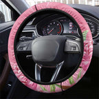 Australia Breast Cancer Awareness Steering Wheel Cover Think Pink Cockatoos Ribbon - Aussie Hoodie